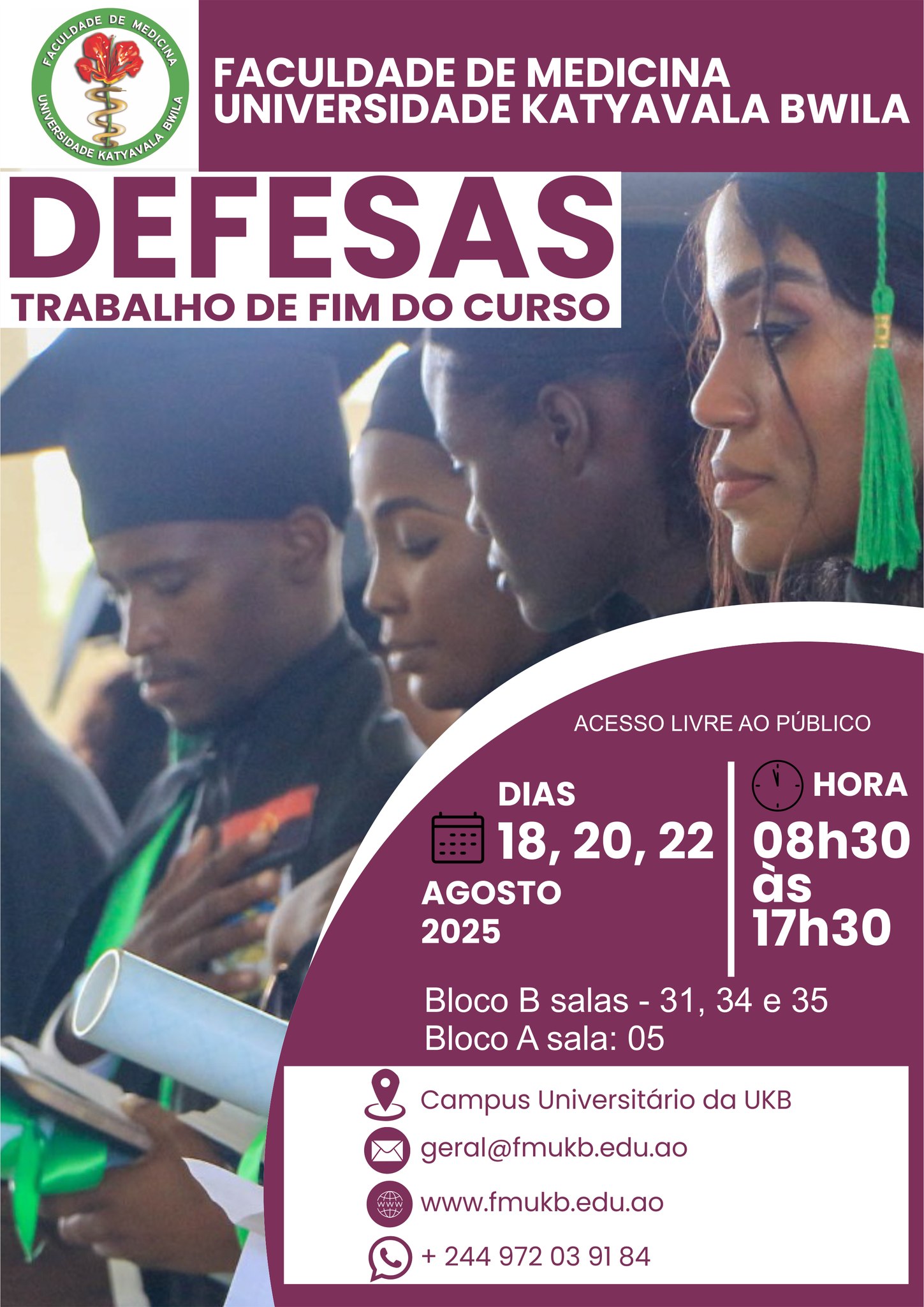 Defesas dos trabalhos de fim do curso