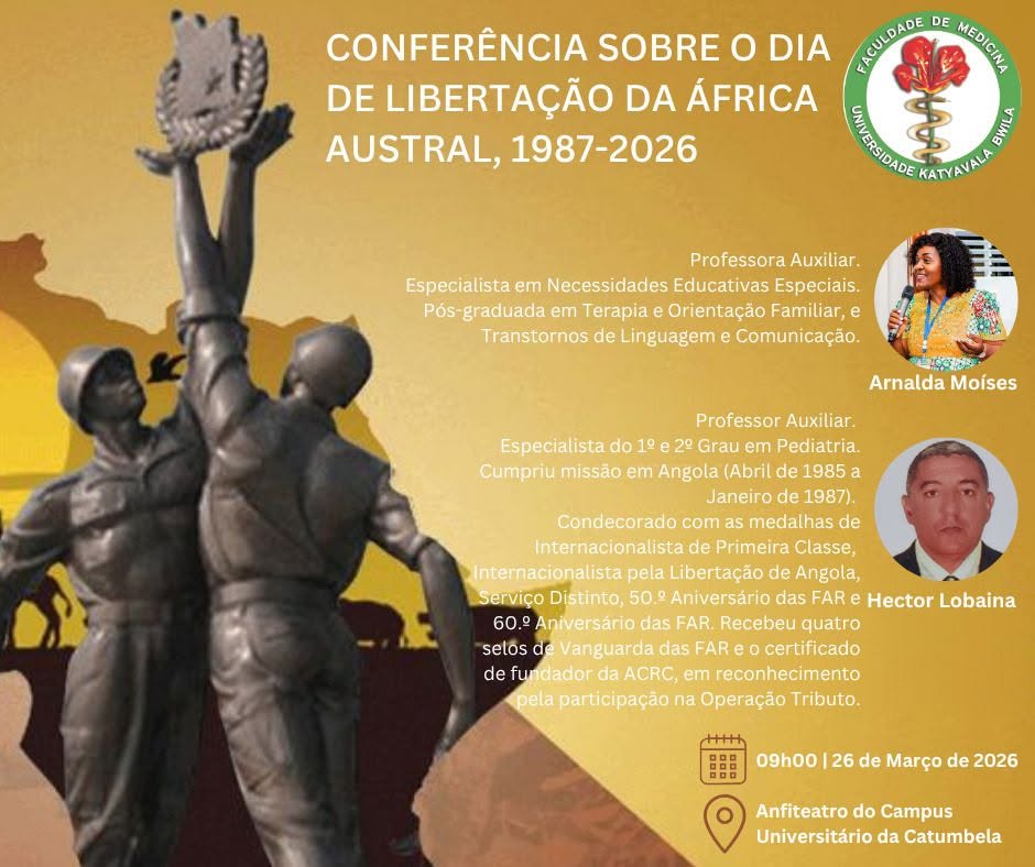 Amanhã não falte, venha e traga mais alguém para aprender tudo sobre o dia de Libertação da África A